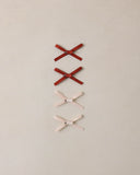 Noralee Mini Red & Blush Satin Bows Set