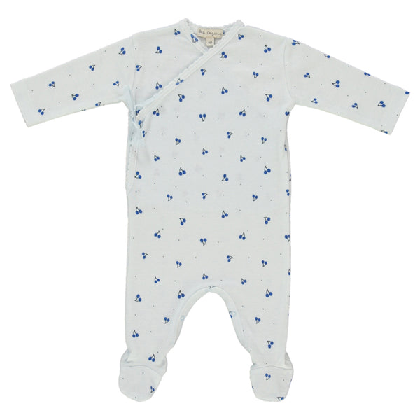 Bebe Organic Noah Cherry Wrap Overall Onesie