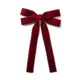 Halo Luxe Ruby Opaline Scalloped Velvet Long Tail Clip