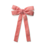 Halo Luxe Blush Opaline Scalloped Velvet Long Tail Clip