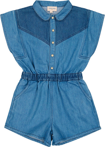 Louise Louise Patricia Denim Patchwork Overall