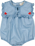 Louis Louise Light Blue Chambray Celesta Romper
