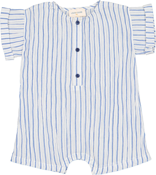 Louis Louise Navy Crepe Stripe Hawai Overall