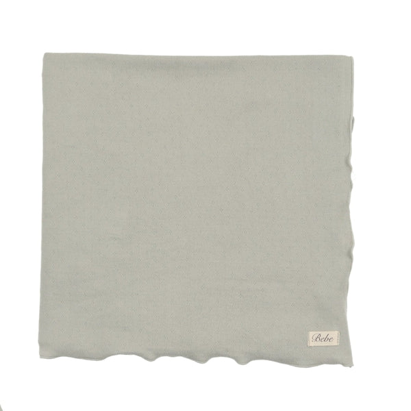 Lilette Seafoam Pointelle Bebe Blanket