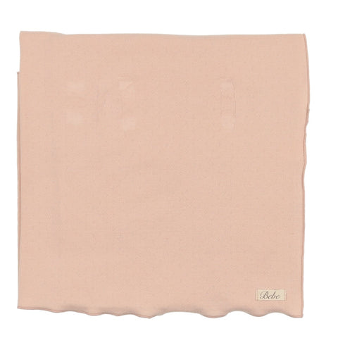 Lilette Shell Pink Pointelle Bebe Blanket