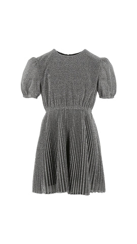 Philosophy Silver Pleated Party Dress