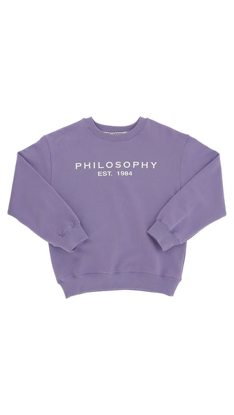 Philosophy Lavender Logo Print Sweatshirt