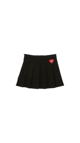 Philosophy Black Side Zip Pleated Skirt