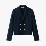 Coco Blanc Navy Double Breasted Sweater