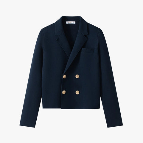 Coco Blanc Navy Double Breasted Sweater