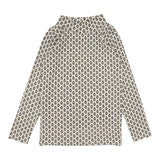 Lil Legs Ecru Multi Printed Mockneck PMON-EMLT