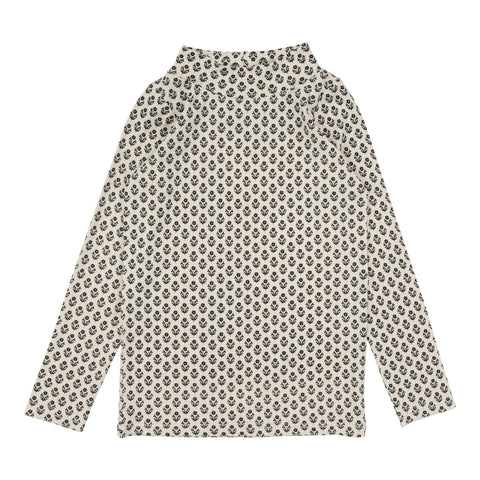 Lil Legs Ecru Multi Printed Mockneck PMON-EMLT