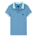 Vilebrequin Thalassa Blue Two Tone Piq Polo Shirt