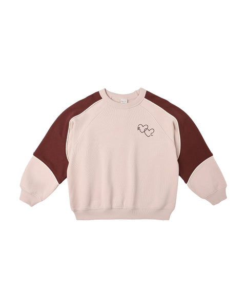 Rylee & Cru Blush Paneled Sweatshirt