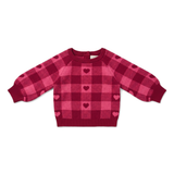 Louis Louise Red/Fuchsia Jacquard Heart Sweater + Legging