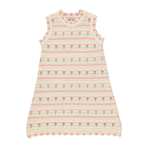 Bebe Organic Paloma Dress Knit Crochet