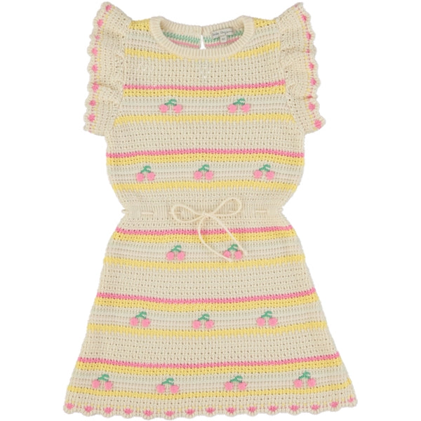 Bebe Organic Paloma Cherry Stripe Dress