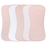 Ely's & Co Pink Tulip Hour Glass Shaped Burp Cloths