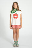 Piupiuchick Ecru Apple Sleeveless T-shirt