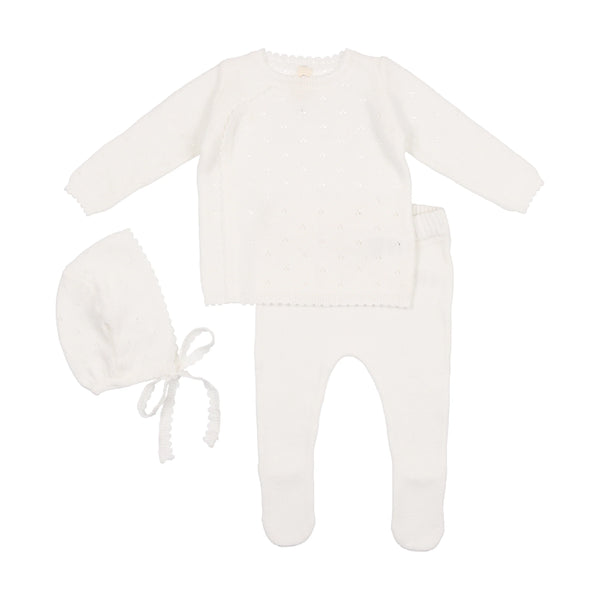 Lilette White Pointelle Bris Set