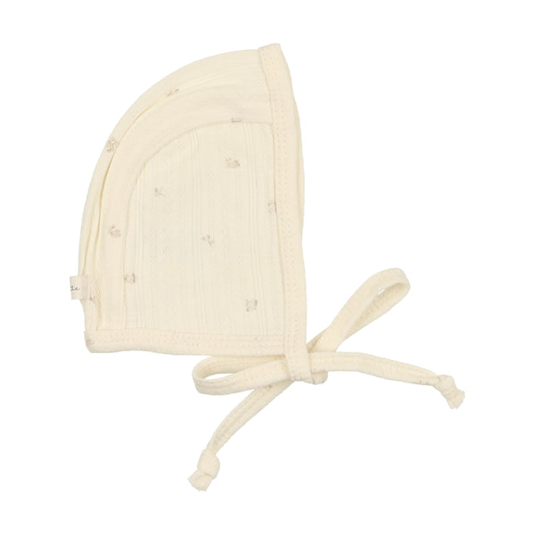 Lilette Cream / Sand Pointelle Bonnet