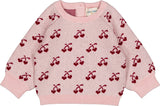 Louis Louise Pink & Burgundy Cherry Elia Baby Sweater