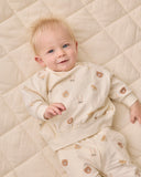 Quincy Mae Ivory Critters Relaxed Fleece Sweat Set