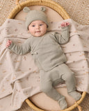 Quincy Mae Laurel Knit Wrap Top + Footed Pant Set
