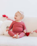 Quincy Mae Red Tiny Hearts Bamboo Pajama Set