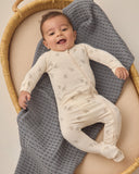 Quincy Mae Natural Elephants Bamboo Zip Footie