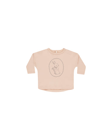 Quincy Mae Melon Bunny Tee + Drawstring Pant Set