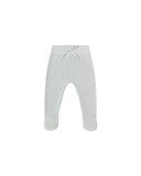 Quincy Mae Ice Blue Knit Wrap Top + Footed Pant Set