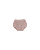 Quincy Mae Mauve Scalloped Cardigan + Bloomer Set