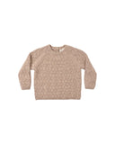 Quincy Mae Heathered Almond Knit Sweater + Pant Set