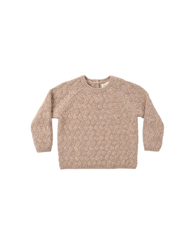 Quincy Mae Heathered Almond Knit Sweater + Pant Set