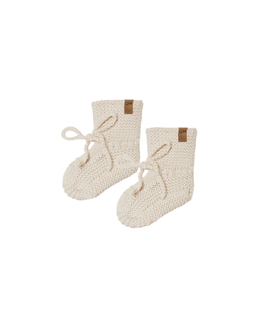Quincy Mae Natural Knit Booties