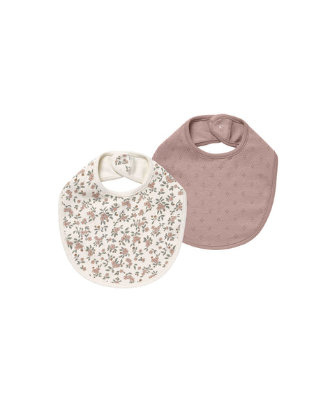 Quincy Mae Meadow/Dotty Jersey Snap Bib