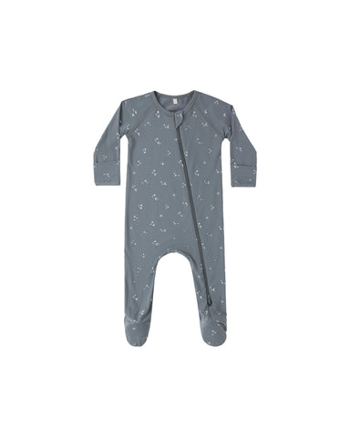 Quincy Mae Ocean Starlight Bamboo Zip Footie