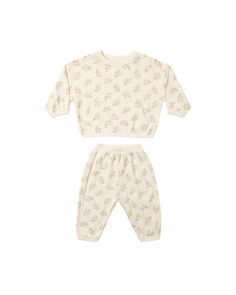 Quincy Mae Natural Meadow Waffle Slouch Set