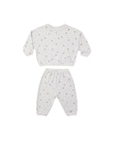 Quincy Mae Fog Stars Waffle Slouch Set