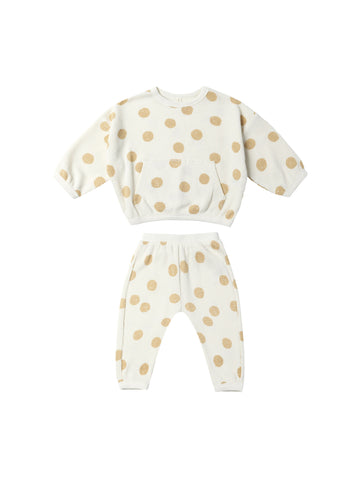 Quincy Mae Butter Dots Waffle Sweater + Pant Set
