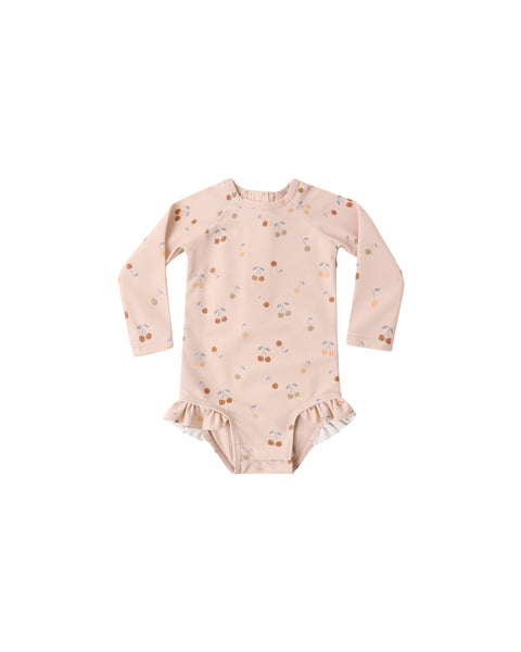 Quincy Mae Blush Cherries Olivia Rashguard One-Piece