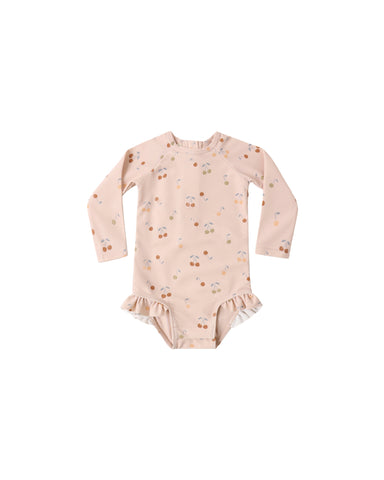 Quincy Mae Blush Cherries Olivia Rashguard One-Piece