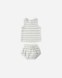 Quincy Mae Sky Stripe Terry Tank + Short Set