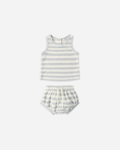 Quincy Mae Sky Stripe Terry Tank + Short Set