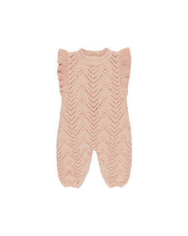 Quincy Mae Melon Mira Knit Romper