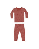 Quincy Mae Red Tiny Hearts Bamboo Pajama Set