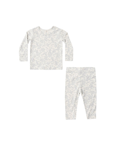 Quincy Mae Ivory Cloud Floral Bamboo Pajama Set