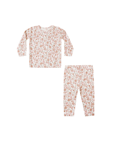 Quincy Mae Ivory Bloom Bamboo Pajama Set