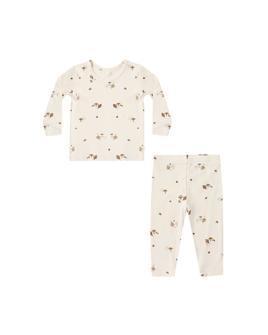Quincy Mae Natural Woodland Bamboo Pajama Set